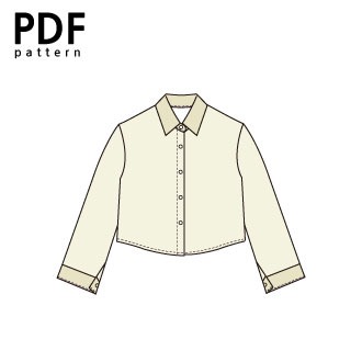 [PDF패턴]J669.포플린 크롭 &amp; 베이직 셔츠, 주니어